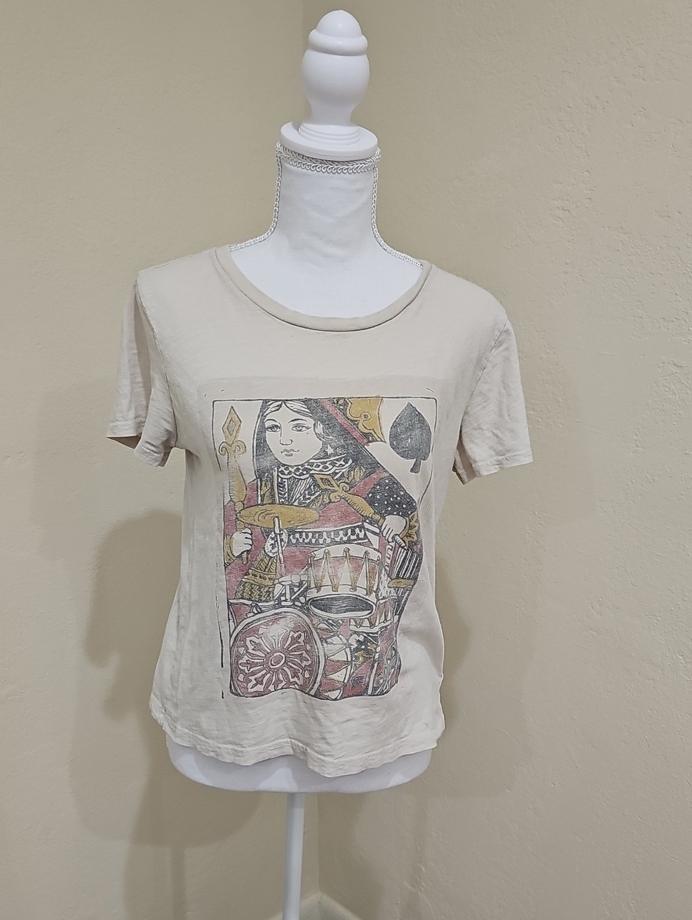 Lucky Brand Queen Spades Comfy Soft Casual Boho Bohemian Punk Vintage Retro Y2k